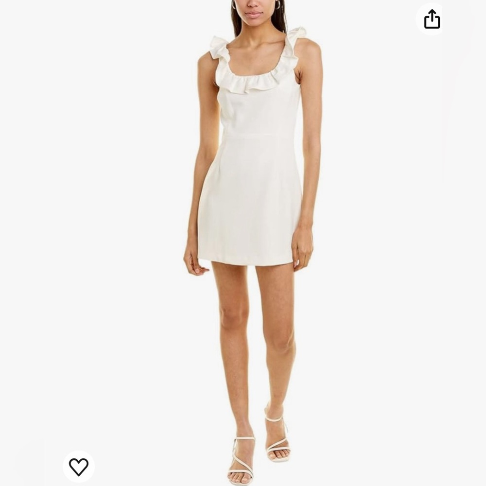 New ~ FRENCH CONNECTION Whisper Light Ruffle Neck Dress Size 12
